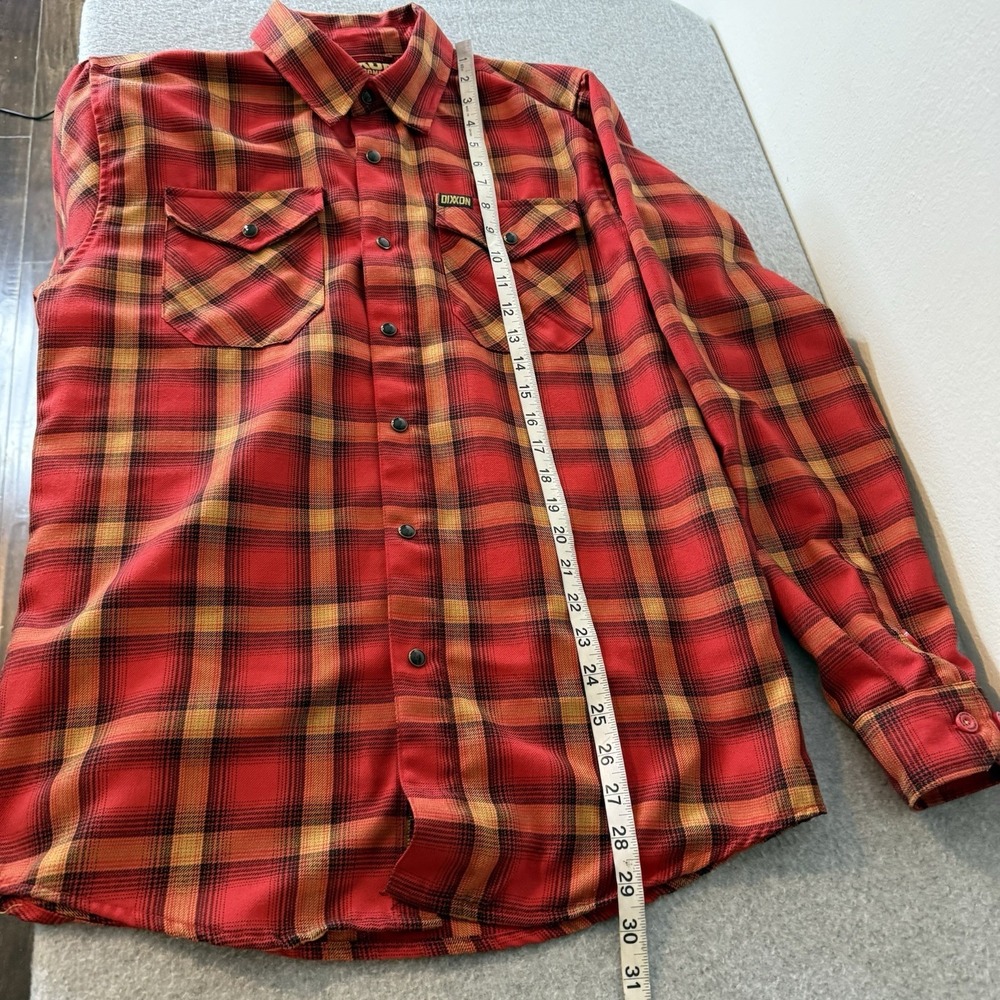 Dixxon Jarhead Red Long Sleeve Flannel Plaid Work Shirt Outdoor Mens Small - Picture 10 of 12